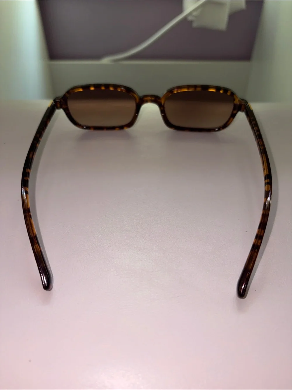 Women's Tortoiseshell Rectangular Sunglasses - Brown Lenses